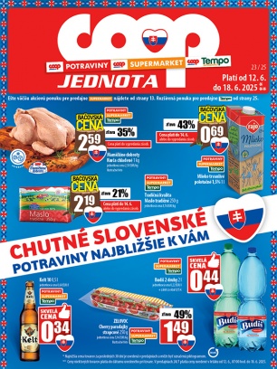 Leták - COOP Jednota Žilina - všetky predajne