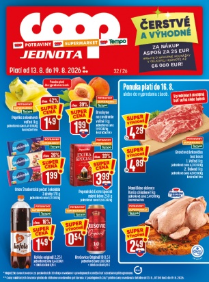 Leták - COOP Jednota Žilina - všetky predajne