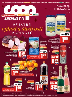 Leták - COOP Jednota Žilina - všetky predajne