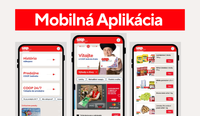 Mobilná aplikácia COOP Jednota